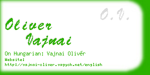 oliver vajnai business card